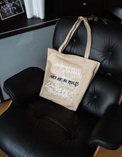Load image into Gallery viewer, Stylish canvas art quote tote bag with graffiti design