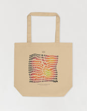 Load image into Gallery viewer, Thermal gradient wavy text effect tote bag