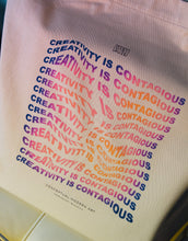 Load image into Gallery viewer, Colourful gradient warped text effect art quote tote bag