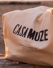 Load image into Gallery viewer, Distressed ink bleed text effect that says Casa Muze on a tote bag