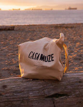 Load image into Gallery viewer, Ink bleed effect of a tote bag that says Casa Muze