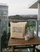Load image into Gallery viewer, Radial blur text effect on a canvas tote bag
