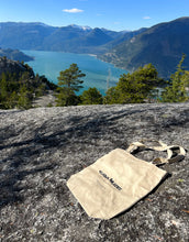 Load image into Gallery viewer, Casa Muze with a motion blur effect on a canvas tote bag