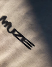 Load image into Gallery viewer, Distorted smear text effect on a canvas tote bag