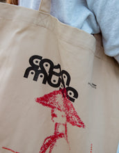 Load image into Gallery viewer, Cyberpunk asian inspired silhouette stamped tote bag