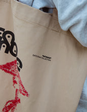 Load image into Gallery viewer, Abstract date stamp silhouette canvas tote bag
