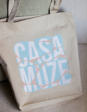 Load image into Gallery viewer, Graphic bubble design that reads Casa Muze on a tote bag