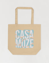 Load image into Gallery viewer, Two tone overlapping bubbles graphic art tote bag design