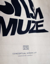 Load image into Gallery viewer, Canvas tote bag with warped ink bleed text effect