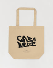 Load image into Gallery viewer, Ink bleed casa muze graphic tote bag design