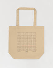 Load image into Gallery viewer, Artistic tote bag design with a word search graphic