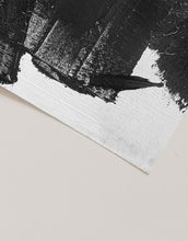 Load image into Gallery viewer, Abstract Black Paint Stroke Texture Contemporary Minimalist Art