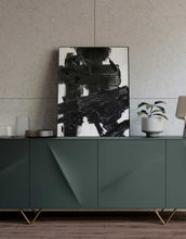 Load image into Gallery viewer, Black/White Brush Stroke Abstract Art Modern Home Decor
