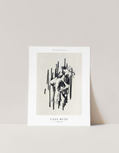 Load image into Gallery viewer, Side View Female Body Silhouette Vertical Lines Drawing