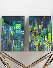 Load image into Gallery viewer, Neon Cityscape Paintings Tokyo Street Wall Art Prints