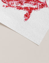 Load image into Gallery viewer, Red Ink Koi Fish Abstract Stamp Wall Decor