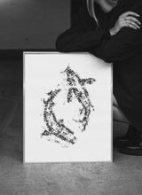 Load image into Gallery viewer, Minimalist Koi Fish Art Stamp Painting