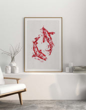 Load image into Gallery viewer, Koi Fish Painting Minimalist Decor Art Print