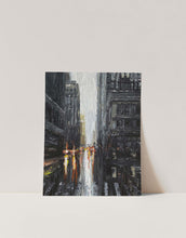 Load image into Gallery viewer, Dark Cityscape Painting Black and White Modern Art