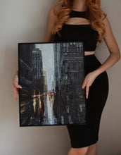 Load image into Gallery viewer, Gloomy City Buildings Painting Modern Cityscape Wall Print