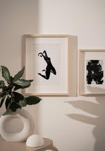 Load image into Gallery viewer, Black and White Abstract Female Silhouette Acrylic Painting