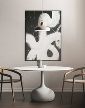 Load image into Gallery viewer, Swirling Black Brush Strokes Abstract Wall Art Print