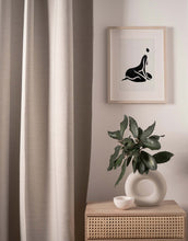 Load image into Gallery viewer, Woman Body Sitting Silhouette Print Figure Painting