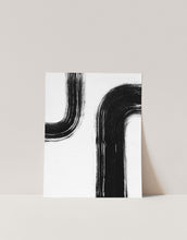 Load image into Gallery viewer, Black and White Brush Stroke Art Wall Print