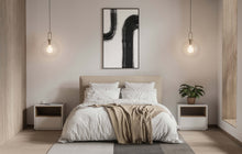 Load image into Gallery viewer, Black/White Brush Stroke Art Print Modern Bedroom Decor