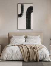 Load image into Gallery viewer, Minimalist Black Brush Strokes Abstract Modern Wall Art