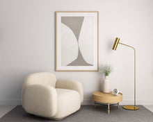 Load image into Gallery viewer, Neutral Boho Abstract Shapes Minimalist Wall Art Print