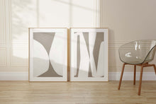 Load image into Gallery viewer, Matching Set Abstract Geometric Shapes Minimalist Wall Art