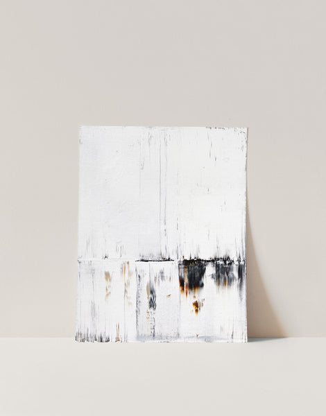 White Abstract Painting Modern Minimalist Wall Art Print
