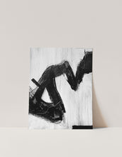 Load image into Gallery viewer, Black and White Brush Stroke Art Wall Print