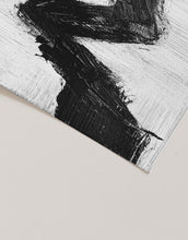 Load image into Gallery viewer, Abstract Black Paint Stroke Texture Contemporary Minimalist Art