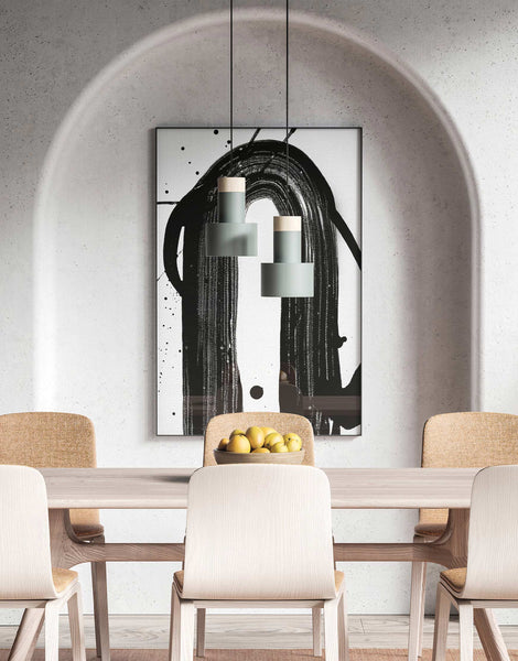 Black and White Brushstroke Arch Minimalist Wall Decor