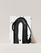 Load image into Gallery viewer, Black and White Brush Stroke Art Wall Print