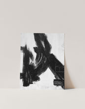 Load image into Gallery viewer, Black and White Brush Stroke Art Wall Print