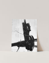 Load image into Gallery viewer, Black and White Brush Stroke Art Wall Print