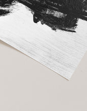 Load image into Gallery viewer, Abstract Black Paint Stroke Texture Contemporary Minimalist Art