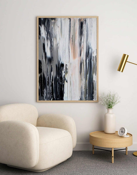 Abstract Colourful Brushstrokes Painting Modern Wall Art Print