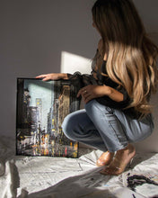 Load image into Gallery viewer, Modern Night Cityscape Painting Abstract Wall Art Prints