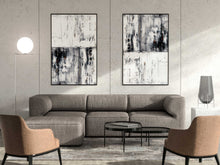 Load image into Gallery viewer, Matching Abstract Paintings Black and White Art Prints