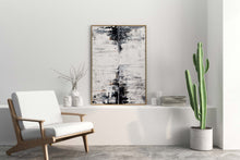 Load image into Gallery viewer, Abstract Painting Linear Brushstrokes Minimalism Black/White Art Print