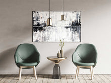 Load image into Gallery viewer, Black and White Horizon Painting Abstract Modern Print