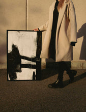 Load image into Gallery viewer, Black and White Brushstroke Abstract Minimalist Wall Print