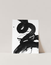 Load image into Gallery viewer, Black and White Brush Stroke Art Wall Print