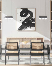 Load image into Gallery viewer, Spiral Black Brush Strokes Abstract Modern Wall Print