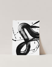 Load image into Gallery viewer, Black and White Brush Stroke Art Wall Print