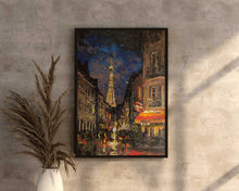 Load image into Gallery viewer, Parisian Street City Painting Paris Wall Art Print